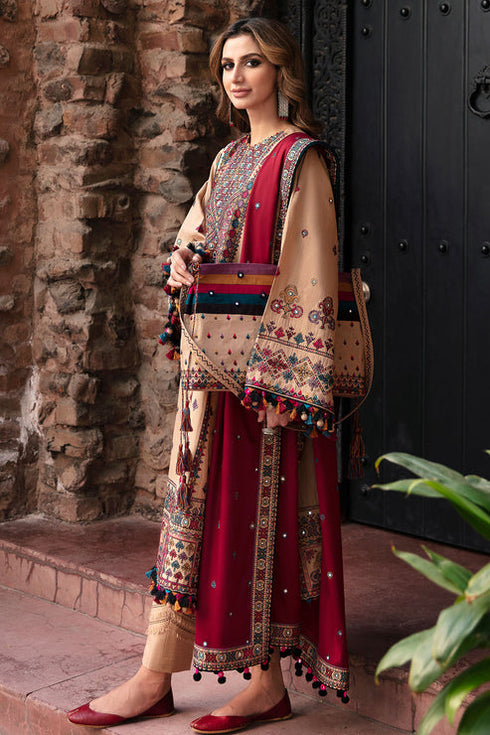 Jazmin Embroidered Khaddar 3 Piece suit DW23-D3