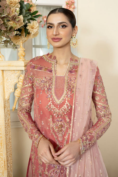 Qalamkar Embroidered Organza Suit DN-05