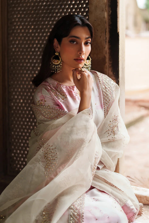 Iznik Printed Charmeuse Suit UE-547