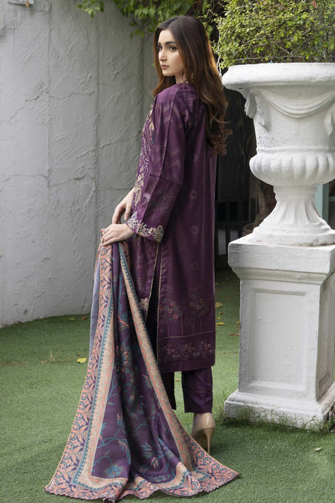Soni Embroidered Dhanak 3 Piece Suit SD-16
