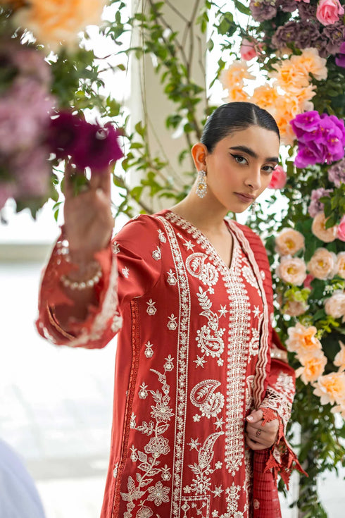 Akbar Aslam Embroidered Lawn Suit Crimelle