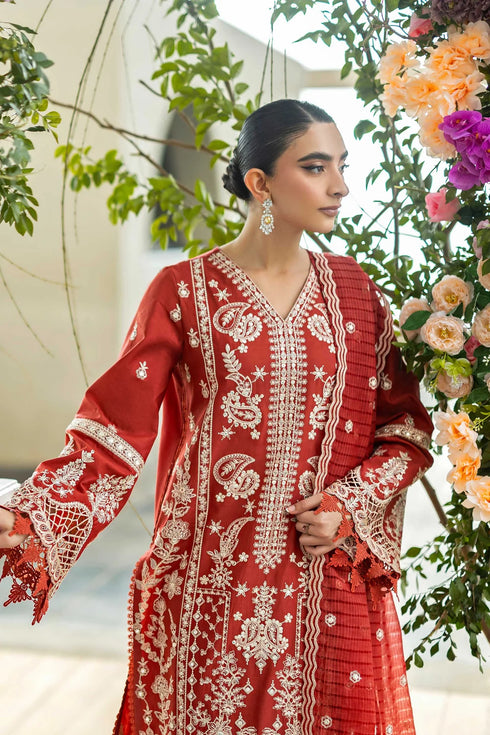 Akbar Aslam Embroidered Lawn Suit Crimelle