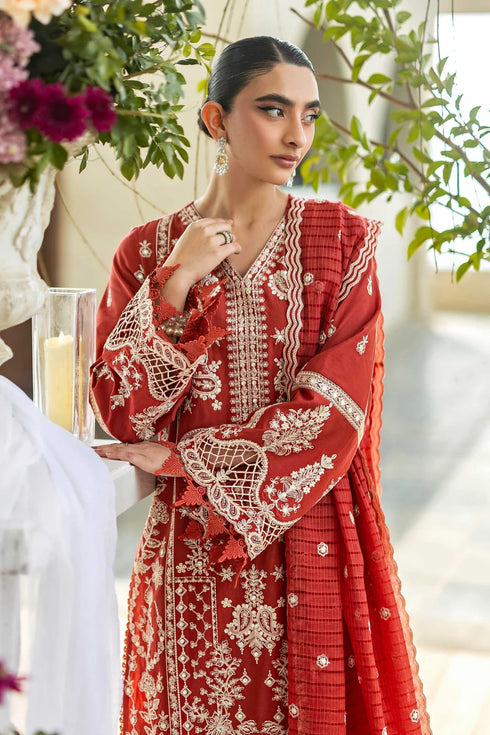 Akbar Aslam Embroidered Lawn Suit Crimelle