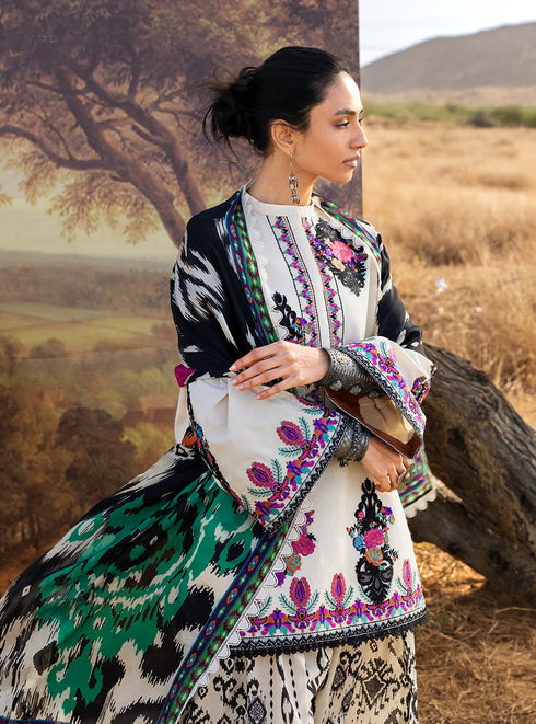 Zainab Chotani Embroidered Jacquard Suit Nivara 17