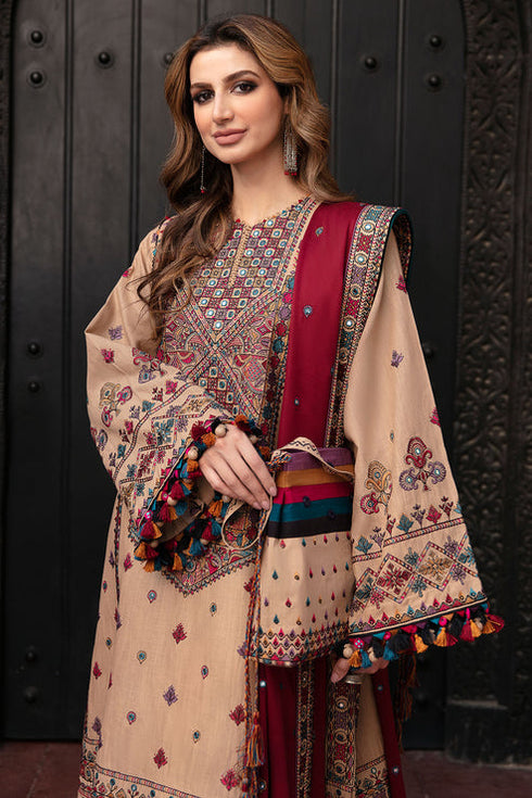 Jazmin Embroidered Khaddar 3 Piece suit DW23-D3