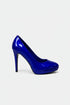 Royal Blue Patent Stiletto Heel Court Shoes for Formal & Party Wear – BS-12925