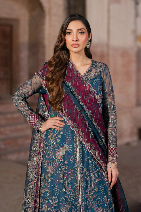 Iznik Embroidered Chiffon 3 Piece Suit ILC-03