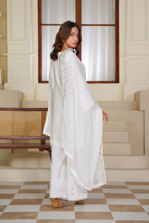 Attire Designer Embroidered Shamoz Silk 3PC Suit AD-17