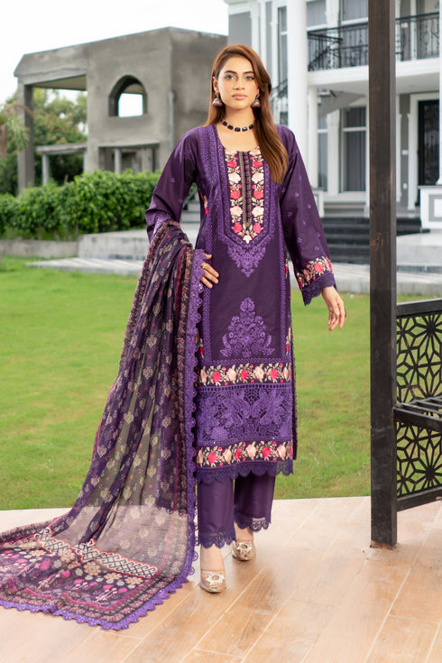 Munira Designer Embroidered Cotton Chikankari Suit MSL143