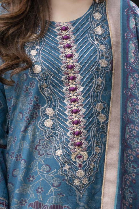 Soni Embroidered Dhanak 3 Piece Suit SD-17