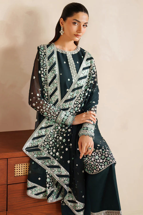 Farasha Embroidered Chiffon Suit Dawn Mist