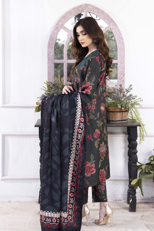 Raniya Embroidered Dhanak 3 Piece Suit RH-01