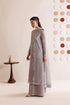 Farasha Embroidered Chiffon Suit Walnut Silk