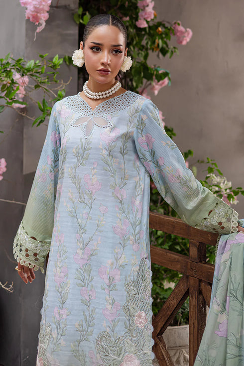 Nureh Embroidered Lawn 3 Piece suit BL-07