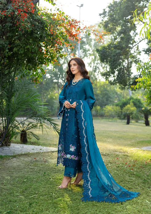 Elaf Embroiderd Lawn Suit ELY-06 SAPPHIRE