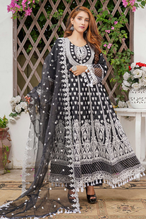 UB Fashion Embroidered Cotton 3 Piece Suit UB-105