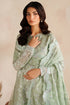 Farasha Embroidered Chiffon Suit Soft Fern