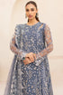 Farasha Embroidered Net Suit Dusky Shadow