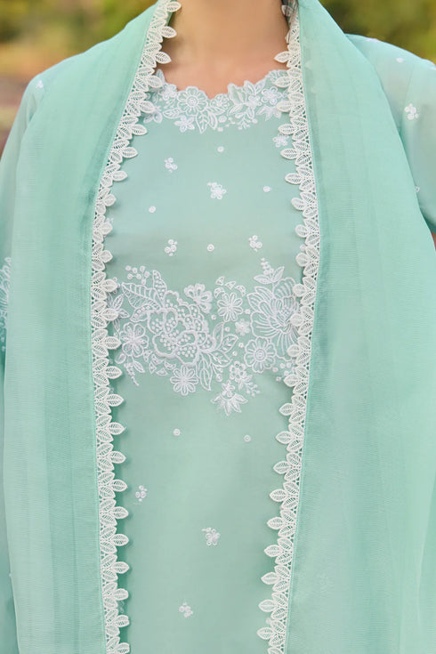 Farasha Embroidered Lawn 3 Piece Suit Marina Veil