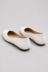 Women's White Closed Toe Ballet Flats