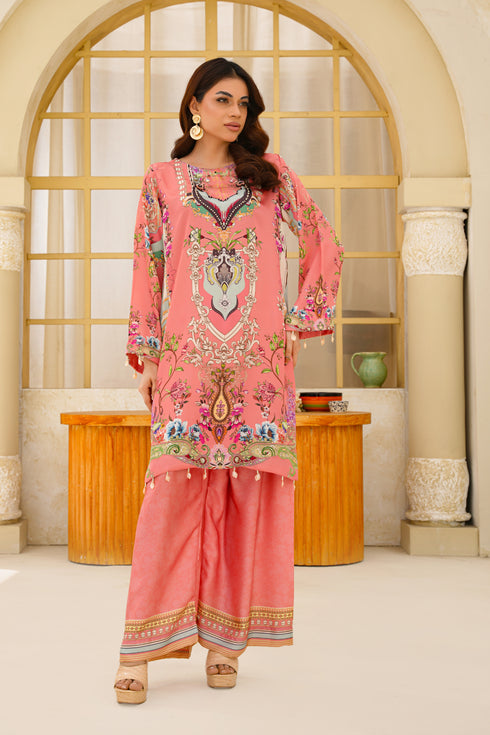 Attire Designer Digital Printed Silk 2PC Suit AD-06