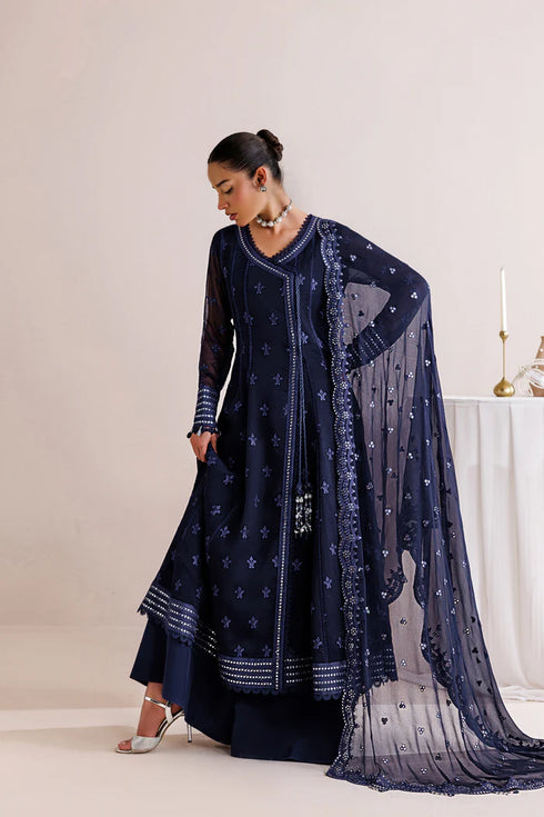 Farasha Embroidered Chiffon Suit Night Prism
