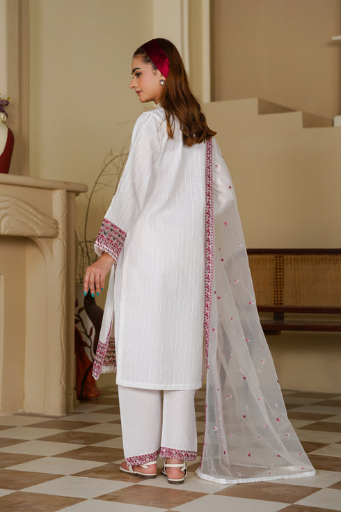 Attire Designer Embroidered Cotton Lawn 3PC Suit AD-12