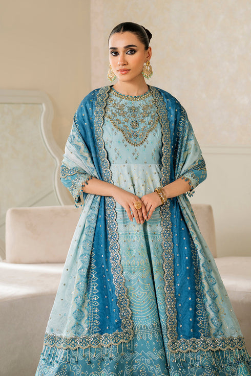 Baroque Embroidered Silk Suit UF-4162