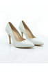 Women's Pointy Toe Court Shoes White Patent Stiletto Heel Formal Elegant G-924