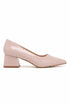 Women's Pink Block Heel Court Shoes G-225-5
