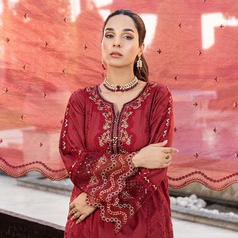 Zahra Rubab Embroidered Cotton Suit ZR-2534 | RUBY