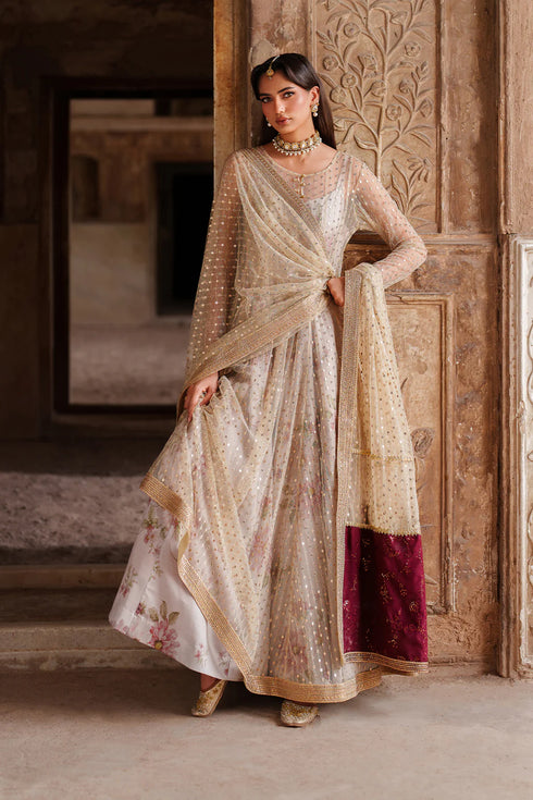 Iznik Embroidered Net Suit UE-548