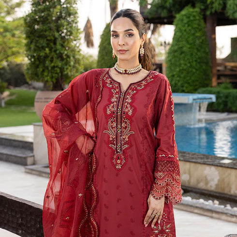 Zahra Rubab Embroidered Cotton Suit ZR-2534 | RUBY