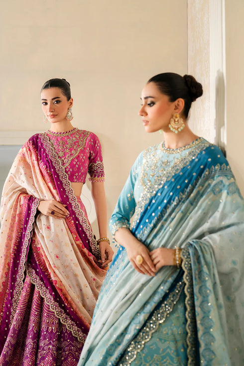 Baroque Embroidered Silk Suit UF-4162