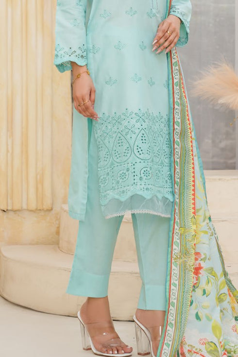 Dynia's By Bin Saeed Embroidered Chickenkari Lawn Suit BS-107