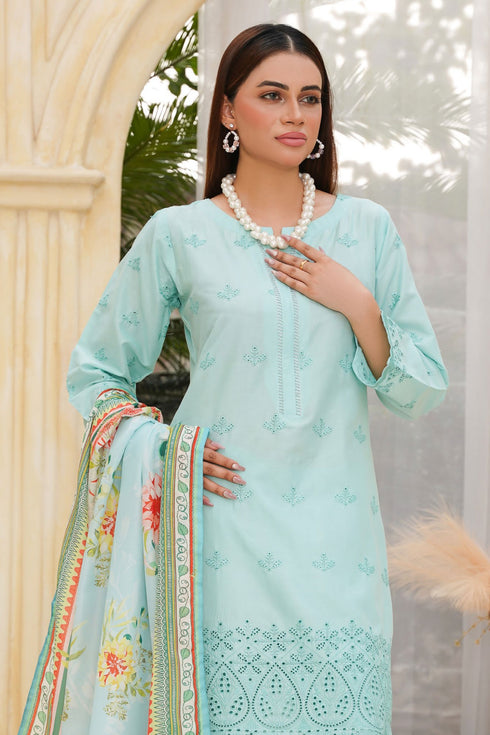 Dynia's By Bin Saeed Embroidered Chickenkari Lawn Suit BS-107