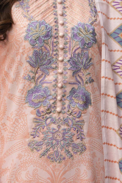 Soni Embroidered Dhanak 3 Piece Suit SD-18