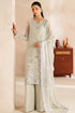 Farasha Embroidered Chiffon Suit Crystal Dew