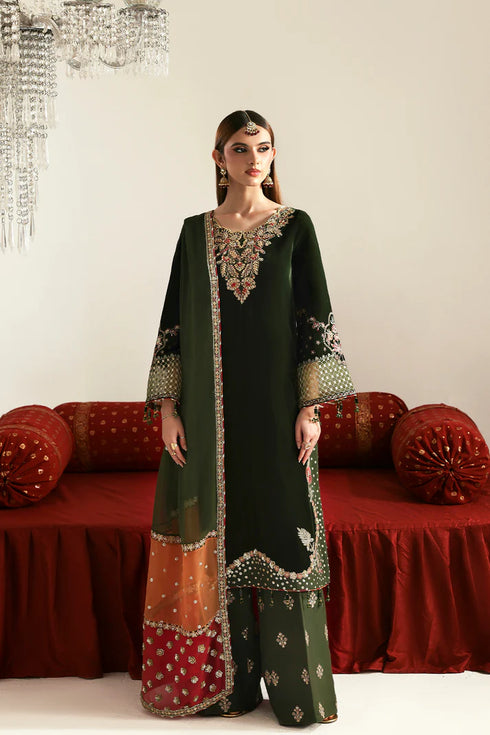 Emaan Adeel Embroidered Velvet Suit AARISH