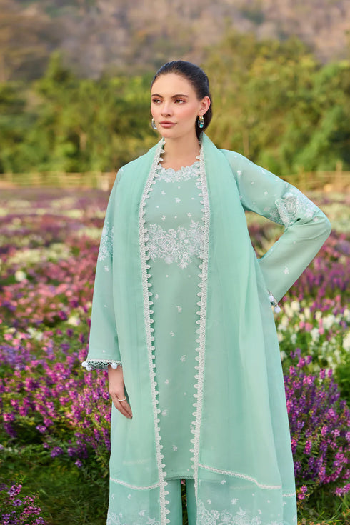 Farasha Embroidered Lawn 3 Piece Suit Marina Veil