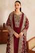 Farasha Embroidered Chiffon Suit Rouge Muse