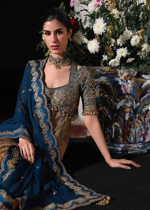 Hussain Rehar Embroidered Net Suit Man Jogi