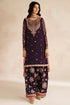 Farasha Embroidered Chiffon Suit Rosette Glow