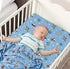 Cot Bed Sheets Super Soft Breathable Polycotton Fitted Sheet - Space Blue