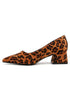 Women's Leopard Print Block Heel Court Shoes G-225