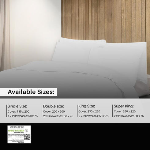 Luxurious 400 Thread Count Duvet Quilt Cover Set