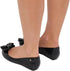 Womens Black Patent Jelly Ballet Flats with Bow – Ladies Comfy Slip-On Shoes Casual Wear Every-Day Jelly Ballerina Pumps
