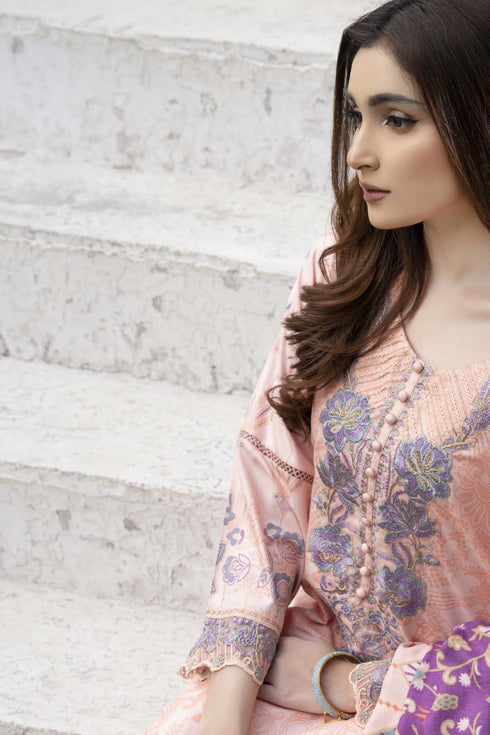 Soni Embroidered Dhanak 3 Piece Suit SD-18