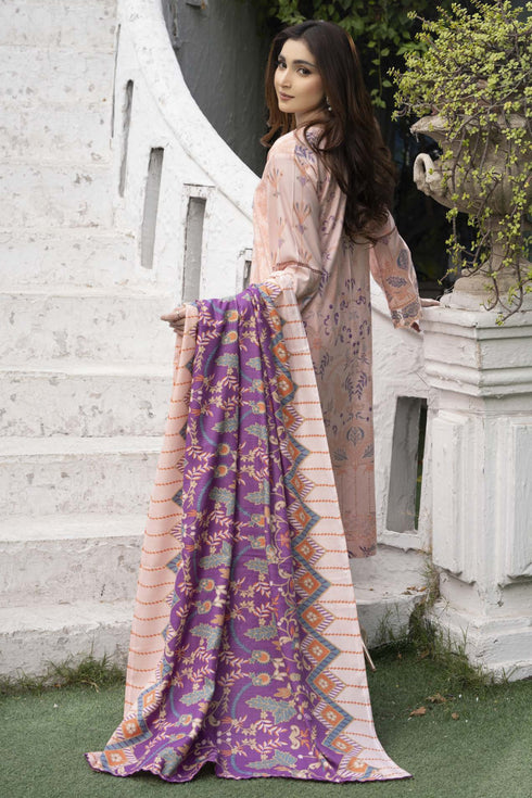 Soni Embroidered Dhanak 3 Piece Suit SD-18