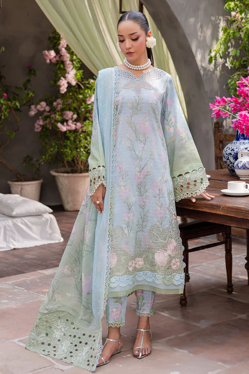 Nureh Embroidered Lawn 3 Piece suit BL-07